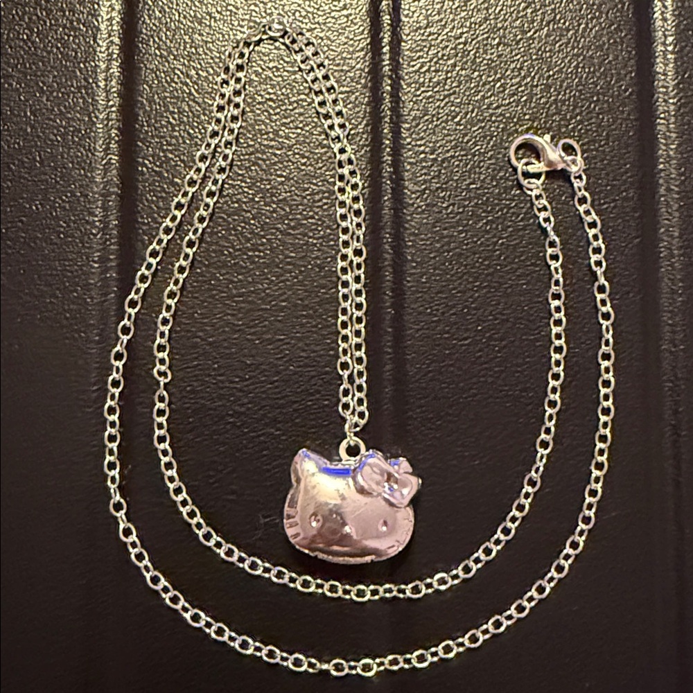 Silver Hello Kitty Pendant locket Necklace “STOCKING STUFFFFFEERRR!!!!!!